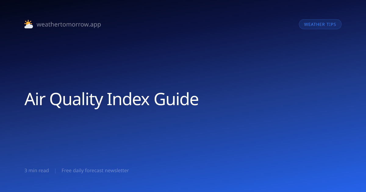 Air Quality Index Explained — Your AQI Guide