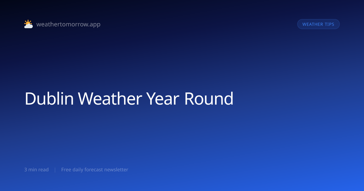 Dublin Weather Year Round — What to Expect