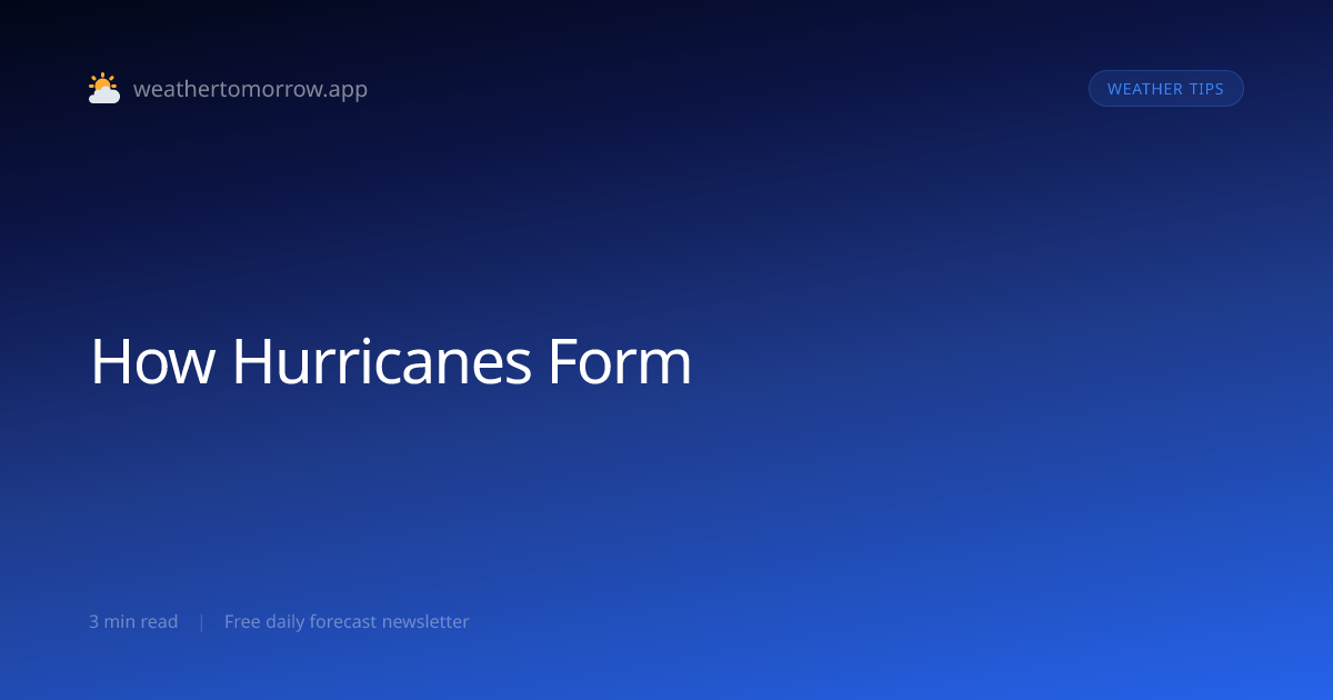How Hurricanes Form — From Tropical Wave to Category 5