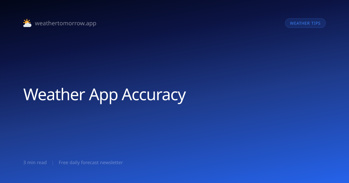How Accurate Are Weather Apps?