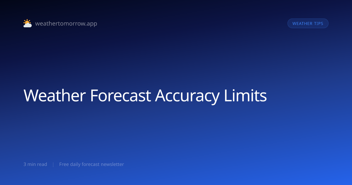 How Far Ahead Can Weather Be Predicted?