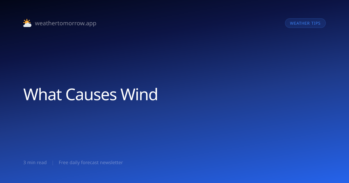 What Causes Wind? Atmospheric Pressure Explained